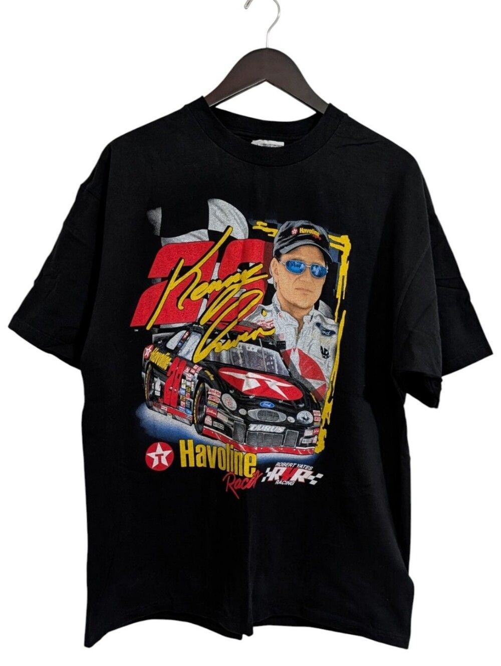 Vintage Chase Authentics Kenny Irwin Jr. #28 Havoline NASCAR T-Shirt Size Large